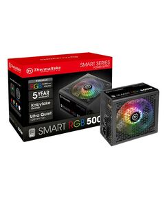 Купить Блок питания Thermaltake Smart RGB 500 ATX 500W 80+ 24pin APFC 120mm fan color LED 6xSATA RTL [PS-SPR-0500NHSAWE-1], изображение 5 в компании Зеон