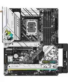 Купить Материнская плата ASRock Z790 STEEL LEGEND WIFI Soc-1700 Intel Z790 4xDDR5 ATX AC97 8ch(7.1) 2.5Gg RAID+HDMI+DP, изображение 3 в компании Зеон