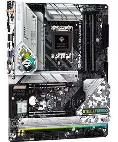 Купить Материнская плата ASRock Z790 STEEL LEGEND WIFI Soc-1700 Intel Z790 4xDDR5 ATX AC97 8ch(7.1) 2.5Gg RAID+HDMI+DP, изображение 2 в компании Зеон