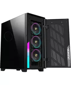 Купить Корпус GigaByte Aorus AС500G черный без БП ATX 3x120mm 6x140mm 2xUSB3.0 1xUSB3.1 audio bott PSU [28300-AC500-1CKR], изображение 2 в компании Зеон