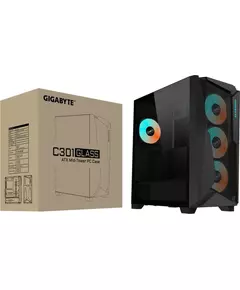 Купить Корпус GigaByte C301G черный без БП ATX 2x120mm 5x140mm 2xUSB3.0 audio bott PSU [28300-GC301B-1CKR], изображение 8 в компании Зеон