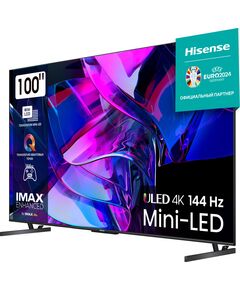 Купить ЖК-телевизор Hisense 100U7KQ 100" QLED 4K Ultra HD 120Hz DVB-T DVB-T2 DVB-C DVB-S DVB-S2 USB WiFi Smart TV темно-серый, изображение 4 в компании Зеон