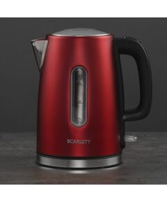 Купить Чайник Scarlett SC-EK21S83 1.7л. 2200Вт красный/черный корпус: металл, изображение 8 в компании Зеон