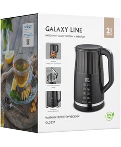 Купить Чайник Galaxy Line GL0337 1.7л. 2200Вт черный корпус: металл/пластик, изображение 8 в компании Зеон