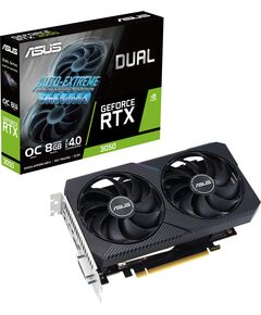 Купить Видеокарта Asus GeForce RTX 3050 8Gb PCI-E 4.0 128bit GDDR6 1822/14000 DVIx1 HDMIx1 DPx1 HDCP RTL [DUAL-RTX3050-O8G-V2] в компании Зеон