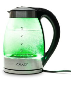 Купить Чайник Galaxy Line GL0556 1.8л. 2200Вт нержавеющая сталь/черный корпус: стекло/металл/пластик в компании Зеон