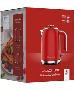 Купить Чайник Galaxy Line GL0349 1.7л. 2200Вт красный корпус: нерж.сталь, изображение 8 в компании Зеон