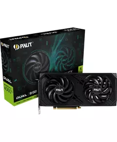 Купить Видеокарта Palit GeForce RTX 4060TI 8Gb PCI-E 4.0 128bit GDDR6 2310/18000 HDMIx1 DPx3 HDCP RTL (RTX4060Ti DUAL) [NE6406T019P1-1048D] в компании Зеон