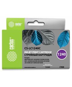 Купить Картридж струйный Cactus CS-LC1240C голубой (12мл) для Brother MFC-J6510/6910DW в компании Зеон