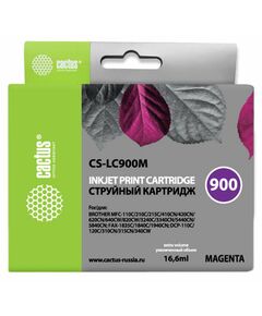 Купить Картридж струйный Cactus CS-LC900M пурпурный (16.6мл) для Brother DCP-110/115/120/MFC-210/215/FAX-1840 в компании Зеон