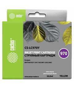 Купить Картридж струйный Cactus CS-LC970Y желтый (20мл) для Brother MFC-260c/235c/DCP-150c/135c в компании Зеон