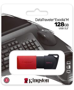 Купить Флеш-диск Kingston DataTraveler Exodia M 128Gb USB3.0 черный/черный [DTXM/128GB], изображение 2 в компании Зеон