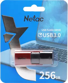 Купить Флеш-диск Netac 256Gb USB3.0 красный/черный [NT03U182N-256G-30RE], изображение 3 в компании Зеон