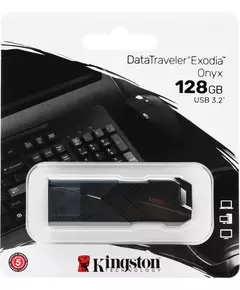 Купить Флеш-диск Kingston DataTraveler Exodia Onyx 128Gb USB3.2 черный [DTXON/128GB], изображение 2 в компании Зеон