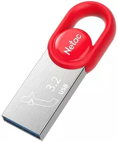 Купить Флеш-диск Netac 128Gb USB3.2 серебристый/красный [NT03UM2N-128G-32RE], изображение 4 в компании Зеон