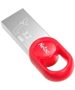 Купить Флеш-диск Netac 128Gb USB3.2 серебристый/красный [NT03UM2N-128G-32RE], изображение 6 в компании Зеон