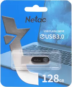 Купить Флеш-диск Netac 128Gb USB3.0 серебристый/черный [NT03U278N-128G-30PN], изображение 6 в компании Зеон