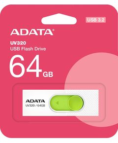 Купить Флеш-диск AData 64Gb USB3.2 белый/зеленый [AUV320-64G-RWHGN], изображение 3 в компании Зеон