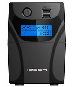 Купить Источник бесперебойного питания Ippon Back Power Pro II 800  480Вт 800ВА черный, изображение 2 в компании Зеон