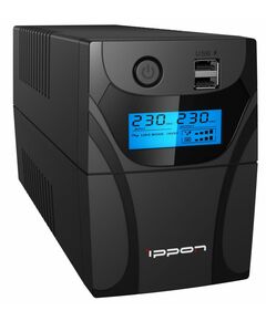 Купить Источник бесперебойного питания Ippon Back Power Pro II 800  480Вт 800ВА черный, изображение 3 в компании Зеон