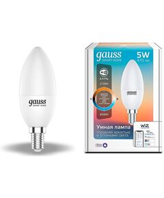 Купить Умная лампа Gauss IoT Smart Home E14 5Вт 470lm Wi-Fi [1110112] в компании Зеон