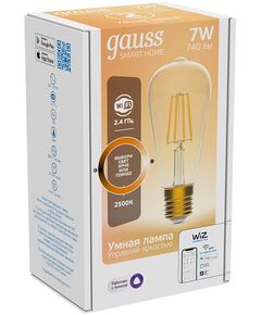 Купить Умная лампа Gauss Smart Home ST64 E27 Wi-Fi [1290112], изображение 7 в компании Зеон