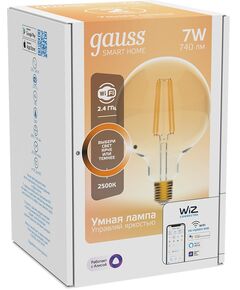 Купить Умная лампа Gauss Smart Home G95 E27 Wi-Fi [1320112], изображение 3 в компании Зеон