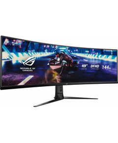 Купить ЖК-монитор Asus ROG Strix XG49VQ 49" VA LED 32:9 HDMI M/M матовая HAS Piv 450cd 3840x1080 144Hz FreeSync 2 DP FHD USB 12.2кг черный [90LM04H0-B01170], изображение 3 в компании Зеон