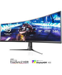 Купить ЖК-монитор Asus ROG Strix XG49VQ 49" VA LED 32:9 HDMI M/M матовая HAS Piv 450cd 3840x1080 144Hz FreeSync 2 DP FHD USB 12.2кг черный [90LM04H0-B01170], изображение 5 в компании Зеон