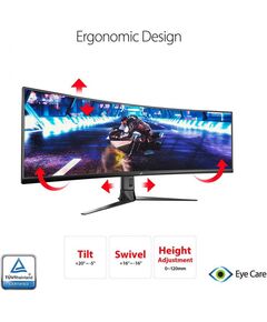 Купить ЖК-монитор Asus ROG Strix XG49VQ 49" VA LED 32:9 HDMI M/M матовая HAS Piv 450cd 3840x1080 144Hz FreeSync 2 DP FHD USB 12.2кг черный [90LM04H0-B01170], изображение 7 в компании Зеон