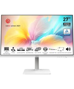 Купить ЖК-монитор MSI Modern MD272QXPW 27" IPS LED 1ms 16:9 HDMI M/M матовая HAS Piv 400cd 178гр/178гр 2560x1440 100Hz DP Quad 2K (1440p) USB 5.85кг белый [9S6-3PB19H-225] в компании Зеон