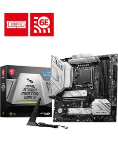 Купить Материнская плата MSI MAG B760M MORTAR WIFI II LGA1700 Intel B760 4xDDR5 mATX AC97 8ch(7.1) 2.5Gg+HDMI+DP, изображение 5 в компании Зеон