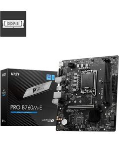 Купить Материнская плата MSI PRO B760M-E LGA1700 Intel B760 2xDDR5 mATX AC97 8ch(7.1) GbLAN+VGA+HDMI, изображение 5 в компании Зеон