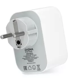 Купить Умная розетка Digma DiPlug 500 EU Wi-Fi белый [DPL500], изображение 4 в компании Зеон