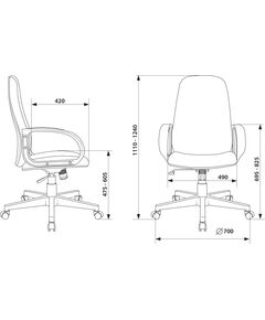 Купить Кресло руководителя Бюрократ CH-808AXSN/LBL+TW-11 черный текстиль/эко.кожа крестов. пластик, изображение 5 в компании Зеон