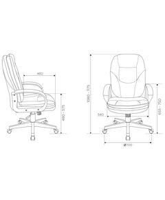 Купить Кресло руководителя Бюрократ CH-868N/LT-20 Fabric черный Light-20 крестов. пластик, изображение 6 в компании Зеон