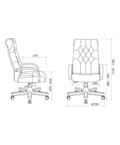 Купить Кресло руководителя Бюрократ T-9928WALNUT/ECO-B черный эко.кожа крестов. металл/дерево, изображение 6 в компании Зеон