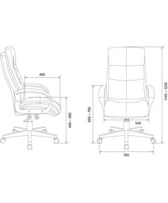 Купить Кресло руководителя Бюрократ CH-824/ALFA44 Fabric серый Alfa 44 крестов. пластик, изображение 7 в компании Зеон