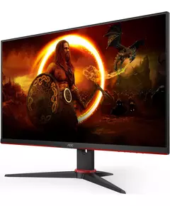 Купить ЖК-монитор AOC 24G2SPAE 23.8" IPS LED 1ms 16:9 HDMI M/M матовая 250cd 178гр/178гр 1920x1080 165Hz FreeSync Premium VGA DP FHD 3.75кг черный/красный, изображение 3 в компании Зеон