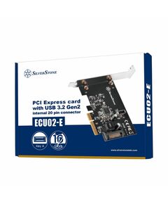 Купить Контроллер SilverStone SST-ECU02-E PCI Express card USB 3.2 Gen 2 internal 20 pin Key-A connector [G56ECU02E000010], изображение 3 в компании Зеон