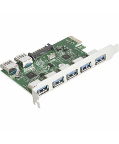 Купить Контроллер Exegate EXE-317 PCI-E x1 v2.0, 5*USB3.0 ext. + 2*USB3.0 int., разъем доп.питания, VIA Labs Chipset VL805 в компании Зеон