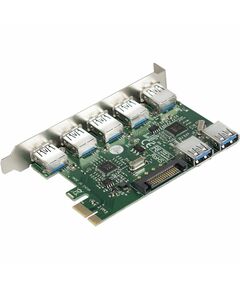 Купить Контроллер Exegate EXE-317 PCI-E x1 v2.0, 5*USB3.0 ext. + 2*USB3.0 int., разъем доп.питания, VIA Labs Chipset VL805, изображение 6 в компании Зеон