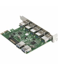 Купить Контроллер Exegate EXE-317 PCI-E x1 v2.0, 5*USB3.0 ext. + 2*USB3.0 int., разъем доп.питания, VIA Labs Chipset VL805, изображение 5 в компании Зеон