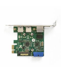 Купить Контроллер Exegate EXE-362 PCI-E x1 v2.0, 2*USB3.0 ext. + 1*USB3.0 int. + LAN UTP 1000Mbps, разъем доп.питания, Chipset VL805 + RTL8153B [EX290278RUS], изображение 3 в компании Зеон