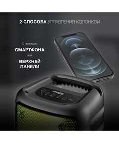 Купить Колонка портативная Hyundai H-PS1006 черный 30W 1.0 BT 10м 1500mAh, изображение 8 в компании Зеон