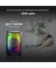 Купить Колонка портативная Hyundai H-PS1006 черный 30W 1.0 BT 10м 1500mAh, изображение 11 в компании Зеон