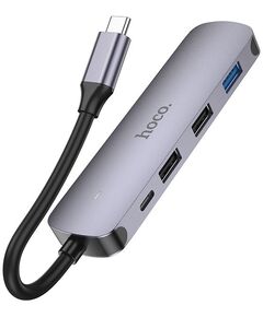 Купить Разветвитель USB-C Hoco HB27 4порт. серый в компании Зеон