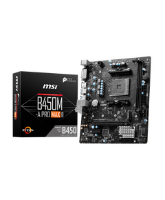 Купить Материнская плата MSI B450M-A PRO MAX II AM4 AMD B450 2xDDR4 mATX AC`97 8ch(7.1) 2.5Gg RAID+DVI+HDMI в компании Зеон