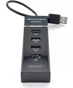 Купить Разветвитель  BPH-920 4 порта USB 2.0, черный в компании Зеон