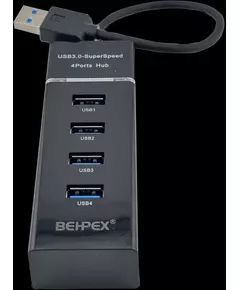 Купить Разветвитель  BHP-P104 4 порта USB 3.0, черный, изображение 2 в компании Зеон